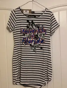 University of Florida Gators T Shirt Gameday Couture White Stripe Floral XS NWT