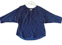 Joie silk dolman sleeve triangle print blouse size small