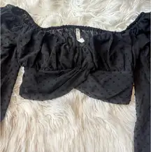 Lucy in the Sky Long Sleeve Black top