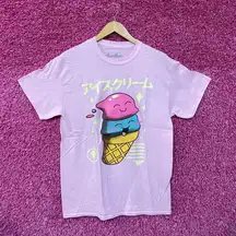 Kawaii ice cream pink Tshirt size medium