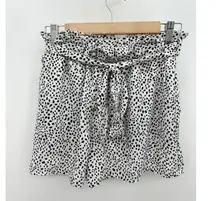 Altar'd State Womens Paperbag Shorts Size M Polka Dot Belted High Waisted