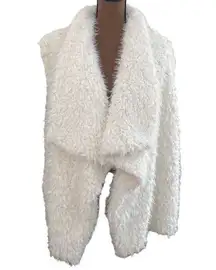 Offline by  Aerie white Sherpa fuzzy longline vest size L / XL