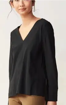 ADAY Something Tailored Black Top Sz S