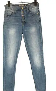 Lucky Brand Blue Cole Bridgette Crop Button Fly Denim Jeans Women Sz 4