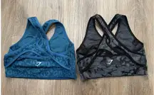 Gymshark Sports Bra Womens Small Adapt Camo Seamless Wrap Set Of 2