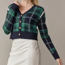 Miami for Francesca’s Anastasia Plaid Cardigan size M NWT