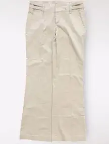 ZARA  Basic Tan Wide Leg Dress Pants Size US 6 Business Casual Minimalist