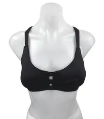 Hurley Black Sleeveless Strappy Crossback Yoga Athletic Sports Bra Crop Top Sz M