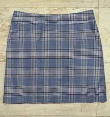 akris ponto Wool Blend tweed Plaid‎ pencil skirt US 12