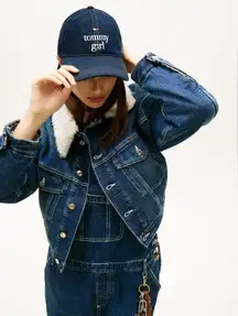NWT Tommy Hilfiger TOMMY GIRL LOGO DENIM BASEBALL CAP