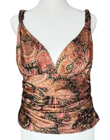 Carmen‎ Marc Valvo Sateen and Beaded Evening Top Sz 12