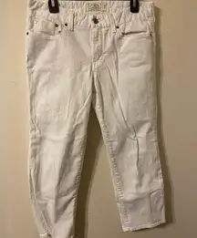 Womens Lucky Brand White Sweet Jean Crop Capris Size 10 24” Inseam