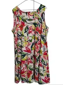 JBS Sundress Women’s XL Sleeveless White Floral Fit & Flare