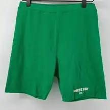 White Fox Women L Vol. 3 High-Rise Offstage Ribbed Bike Shorts Amazon‎ Green