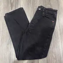 Womens Black Distressed Mom Jeans Size 2