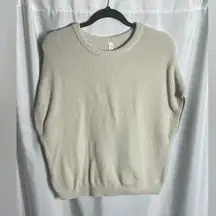STYLUS  Women's Size XL Cream Crew Neck Sweater Soft Knit Minimalist
