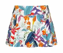 Athleta Speed Skort Tropical White Multi Floral Medium EUC Pickleball Tennis