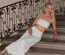 Weworewhat Crystal Midi Skirt