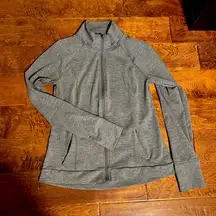 All In Motion Grey Fitted Zip Up Jacket Size M