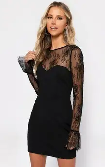 FLAW Tobi Julie Black Lace Bodycon Dress Black Size Small