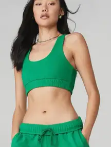Alo Yoga Women's Scoop Neck Sweatshirt Bra Size XS Green