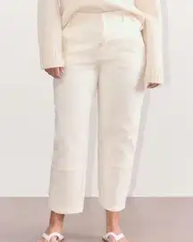 Everlane the utility barrel pant in bone size 00