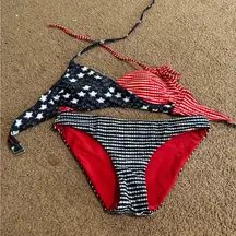 Hollister  red white and blue swimsuit