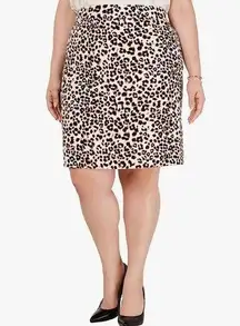 New bar III Womens Animal Print Knee-Length Pencil Skirt sz 1X