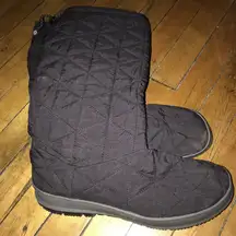 Bogs Rebound Duratech Snowday Tall Womens Size 11 Boots Black Faux Fur Lined