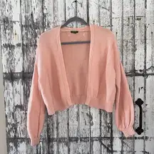 Wild Fable  pink chunky knit cropped cardigan sweater