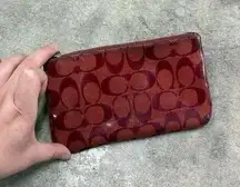 Vintage y2k Coach Patent Monogram wristlet wallet coin purse