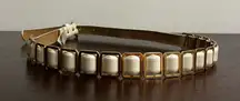 bebe Cream and Gold Women's Belt