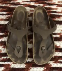 Birkenstock Women's Gizeh Thong Sandals Mocha Brown Sz 38 Women 7