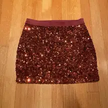 Vintage Forever 21 Orange Sequined Mini Skirt Size Small