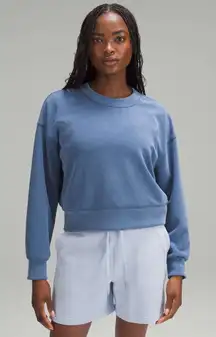 Lululemon Softstreme Perfectly Oversized Cropped Crew Pitch Blue Size 4