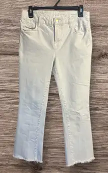 Frame Le Crop Mini Boot. Au Natural Color (Off White). Size 26. EUC