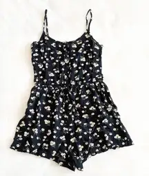 Navy Floral Romper