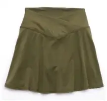 Offline by Aerie Real Me Crossover Olive Green Tennis Skirt Skort Size L