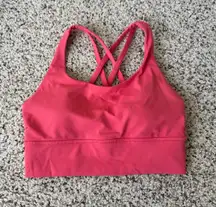 Lululemon Energy Longline Sports Bra, Guava Pink, Size 4!