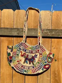 Embroidered elephant purse beach summer spring large‎ Indy hippy
