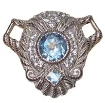 Judith Ripka Blue Topaz Large Statement Pendant