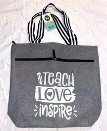 Amazon Teacher Gray Tote Shoulder Bag 16 inches Long