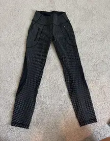 Polka Dot Lululemon Leggings Black