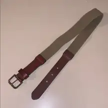 Polo Ralph Lauren Leather Preppy Classic Stretchy Strap Canvas Buckle Belt 24