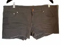 Refuge Cut-Off Denim Shorts Gray‎