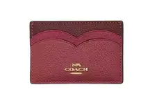 Coach NWT  Heart Card Case IM Rouge Multi