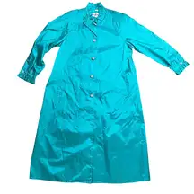 Vintage Totes‎ Rain Jacket Trench Coat Women's Size 16 Ruffle Collar Nylon FLAW