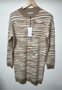 Where Are You From (WAYF) Zebra Print Sweater Dress‎ Women’s Size Medium