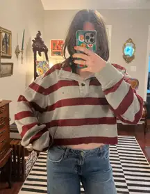 Long Sleeve Cutoff Polo