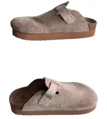 Rocket Dog Abel Plus Taupe Corduroy Platform Mule Slides Size 6 Slip On Womens